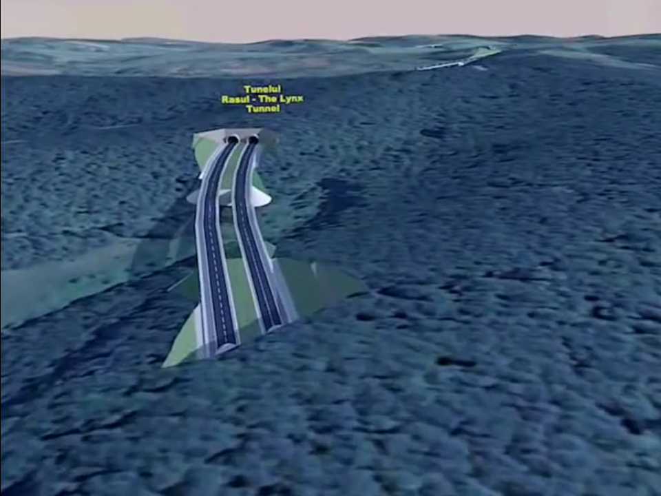 În timp ce alţii reuşesc să construiască autostrăzi şi tuneluri în zone muntoase în doar 3 – 4 ani, autostrada Lugoj – Deva se împiedică de aproape un deceniu în dealurile de la limita judeţelor Timiş şi Hunedoara (reprezentare grafică - Asociaţia Pro Infrastructură)